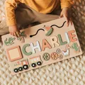 Personalized Custom First Name Wooden Puzzle Educational Toys For Toddlers Early Learning Gifts For