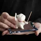 Incense Stick Holder Sandalwood Incense Burner Adorable Ceramic Cat Incense Holder for Sticks Home