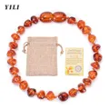 Certified Baltic Amber Bracelet for Baby Children Natural Baltic Teething Amber Beads Bracelets