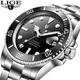 LIGE Fashion Luxury Mechanical Man Watch Tourbillon Clocks Fashion Military Automatic Watches for
