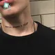 Waterproof Temporary Tattoo Sticker Black Devil Doesn't Sleep English Letters Flash Tattoo Fake