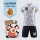 Team Custom LOGO Soccer Ball Football Uniform Set Printing Number Name Adult Kids Match Training