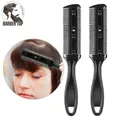 Hair Cutting Comb Hair Brushes With Razor Blades Hair Trimmer Cutting Thinning Tool Professional