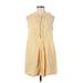 Free People Casual Dress - Shirtdress High Neck Sleeveless: Yellow Dresses - Women's Size X-Small