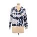 J.Crew Pullover Hoodie: Blue Tie-dye Tops - Women's Size Large