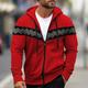 Homme Sweat à capuche Sweat à capuche zippé Noir Blanche Jaune Vert Véronèse Rouge Capuche Bloc de couleur Patchwork Sport Loisir du quotidien Vacances Vêtement de rue Frais Décontractées Printemps