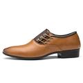 Homme Oxfords Manteaux en similicuir Marche Décontractées Extérieur du quotidien Polyuréthane Respirable Confortable Antidérapantes Mocassins Noir Jaune Marron Eté Automne