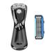 Men Manual Razor Six Blades Waterproof Precise Portable Removable Quick Trim Shaving Razor for Male Black