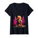 Damen Ocean Seepferdchen Fisch T-Shirt mit V-Ausschnitt
