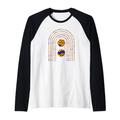 Afrikanisches Adinkra-Muster in moderner Bauhaus-Minimalform Raglan