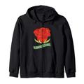 Rose Rot Rosa Blume Floral Chic Natur Botanische Gartenarbeit Kapuzenjacke