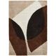 Tapis shaggy à poils long à motif abstrait - Marron - 160x230 cm