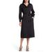 Harlow Long Sleeve Satin Midi Wrap Dress