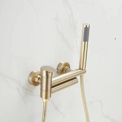 Bathtub Faucet - Modern Contemporary Electroplated Wall Installation Ceramic Valve Bath Shower Mixer Taps