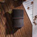 Leather Notebook Plain A7 2.9×4.1 Inch Retro Leather SoftCover Portable 64 Pages Notebook for Traveler Student