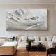 Abstract Snowy Mountain painting hand painted Canvas Art oil painting handmade Mountain Peaks Oil Painting on Canvas Large Black and White oil painting Wall Art painting for Office Bedroom Decor