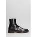 Low Heels Ankle Boots In Black Leather - Black - Silvano Sassetti Boots