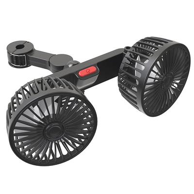 Car Seat Air Conditioning Fan – Double-Head Rear Fan with Strong Wind and 360° Rotation, USB Powered