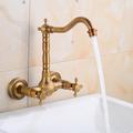 Bathroom Sink Faucet - Rotatable / Classic Antique Brass Mount Outside Single Handle Two HolesBath Taps