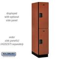 SalsburyIndustries Double Tier 1 Wide Extra Wide Designer Wood Locker- Cherry - 24 in. Deep