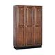 Salsbury Industries 11368DRK 3 Wide Solid Oak Executive Wood Locker Single Tier - Dark Oak