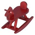 1:12 Dollhouse Rocking Horse Wooden Miniature Rocking Horse Model Decoration Children Toy Mahogany Colour