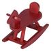 1:12 Dollhouse Rocking Horse Wooden Miniature Rocking Horse Model Decoration Children Toy Mahogany Colour