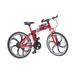 Bike Model 17.5x10.5cm Creative Alloy Model 1:10 Mini Simulation Toy (Folding Mountain Bike Red)