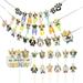 1 Set Dog Birthday Party Supplies Hanging Banner and Dessert Toppers Puppy Parties Decor