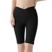 SIMU Shorts for Women Women s Solid Sport Casual Split Waist High Waist Tight Thin Skin Cycling Pants Shorts for Women Trendy Summer Shorts for Women 2024 Vacation Black XL