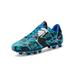 Gomelly Soccer Cleats for Mens Boys Kids Womens Soccer Boots Outdoor Football Shoes Youth Athletic Training Sneaker Blue 2.5Y