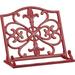 Cast Iron Fleur De Lis Cookbook Stand Red