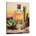Creowell Tijuana Tequila Wall Art Watercolor Art Poster Mexican Inspired Canvas Prints Mexican Home Decor Mexican Restaurant Decoration Retro Sunset Landscape Wall Decor 16x20 Inch