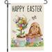 Happy Easter Rabbit Bunny Gnomes Gard Flag 12x18h Double Sided Welcome Pees Easter Eggs Flag Easter Farmhouse r