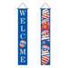 NANDIYNZHI garden decor American Independence Day Couplet National Day Activity Dwarf Couplet Red And Blue Bar Atmosphere Party Porch Decoration Hanging Flag outdoor decor Dï¼ˆClearanceï¼‰