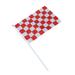 20pcs Checkered Racing Flags with Stick Mini Hand Held Race Car Flags Race Car Party Decorations Supplies Festival Events Celebration (Black & White Red & White)