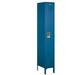 Salsbury Standard Metal Locker Single Tier - 1 Wide - 6 Feet High - 18 Inches Deep - Blue - Assembled