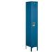 Salsbury Standard Metal Locker Single Tier - 1 Wide - 6 Feet High - 18 Inches Deep - Blue - Unassmbled