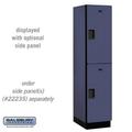Salsbury Industries 18 in. Wide Double Tier Designer Wood Locker Blue - 1 x 6 ft. x 21 in.