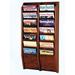 GEROBOOM 14-Pocket Cascade Magazine Rack Medium Oak