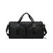 Duffle Bag Sports Duffel Bag for Gym with Wet Pocket & Shoe Compartment Weekender Travel Bag - black