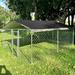 Caulitar 10x10ft Metal Dog Kennel Pet Cage Poultry Cage with Cover Shade Cage Backyard Heavy Duty Dog Pets Cage Galvanized Steel Dog Fence