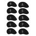 10 PCS Golf Club Head Covers Golf Iron Pole Net Cover Club Protective Head Covers with Numbers Black