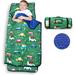 Toddler Nap Mat with Pillow and Blanket Extra Large Rolled Napping Mats Slumber Bags for Boys Girls Kids Sleeping Bag for Daycare Preschool Travel Camping Car