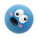 Latex Squeaky Dog Toy Ball 5.5x5.5x4cm Funny Face Soft Puppy Interactive Fetch Play Sound Balls Blue