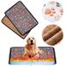CUSSE Summer Dog Cooling Pad Large Cooling Pad Pet Bed Dog Cat Dog Mat Breathable Pet Cooling Pad Dog Cat Footprints Ice Silk Mat Cooling Blanket Mat Coffee 21.65 x29.52