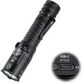 DIQIN S21 Rechargeable EDC Flashlight Super Bright 3000 Lumens Search Flashlight High Lumens Handheld Flashlight with Mechanical Twist Switch for Camping Hiking Outdoorsï¼ˆBlackï¼‰