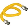 Gas Connector 36 Inch Yellow Coated Stainless Steel 5/8â€� OD Flexible Gas Hose Connector For Gas Range Furnace Stove With 1/2â€� FIP X 1/2â€� FIP Stainless Steel Fittings 36â€� Gas Appliance Supply Line