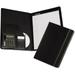 Samsill 71220 Slimline Padfolio Leather-Look/Faux Reptile Trim Writing Pad Black