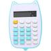 Portable Calculator Cute Cat Mini Student Portable Computer Small Calculator Calculators for Students Calculators Desktop (Color : Black) Blue